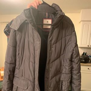Long Tommy Hifiger gray coat